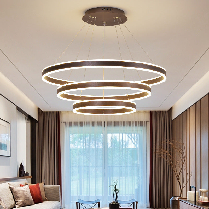 Modern Minimalist Pendant Light with 3 Interlocking Rings | Dimmable Kitchen Pendant Lighting for Elegant Interiors 5