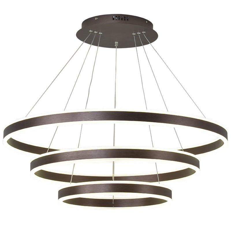 Modern Minimalist Pendant Light with 3 Interlocking Rings | Dimmable Kitchen Pendant Lighting for Elegant Interiors 6
