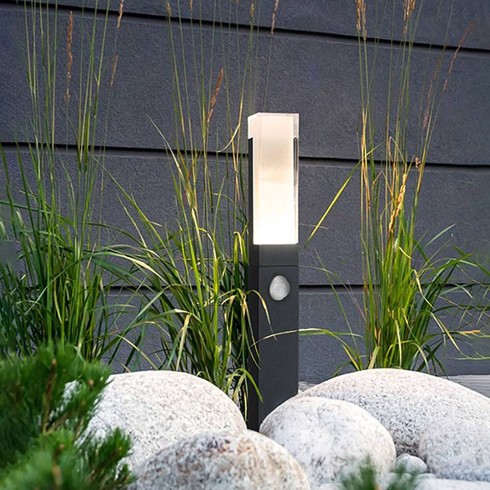 Modern Outdoor Light | Sensor-Enabled Path Light with Warm Glow | Durable Design for Garden Illumination 0