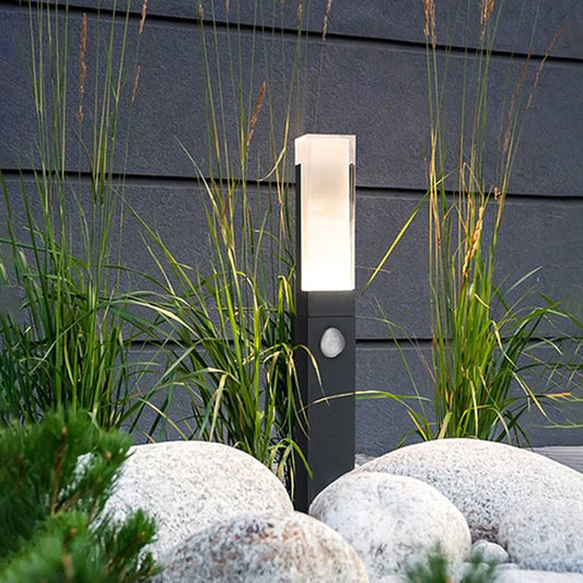 Modern Outdoor Light | Sensor-Enabled Path Light with Warm Glow | Durable Design for Garden Illumination 0