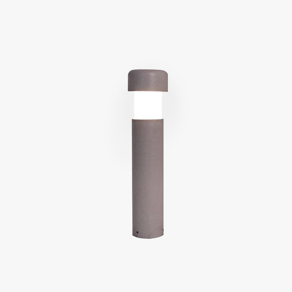 Modern Outdoor Path Light | Cylindrical Design with Weather Resistance | Stylish Grey Fixture for Garden Illumination 1