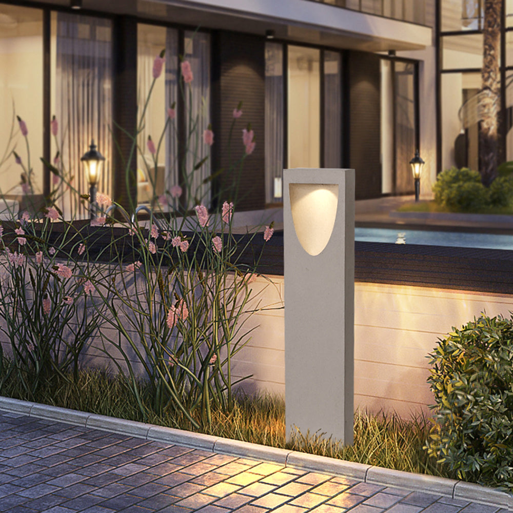 Modern Outdoor Path Light | Unique Stone Design with Durable Metal | Elegant Pathway Lights for Garden Illumination 2