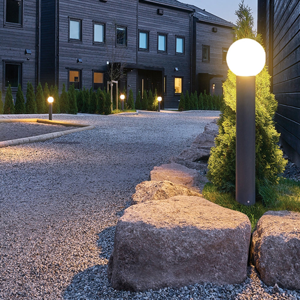 Modern Outdoor Path Light with Frosted Shade | Durable Exterior Lighting for Pathways and Gardens 2