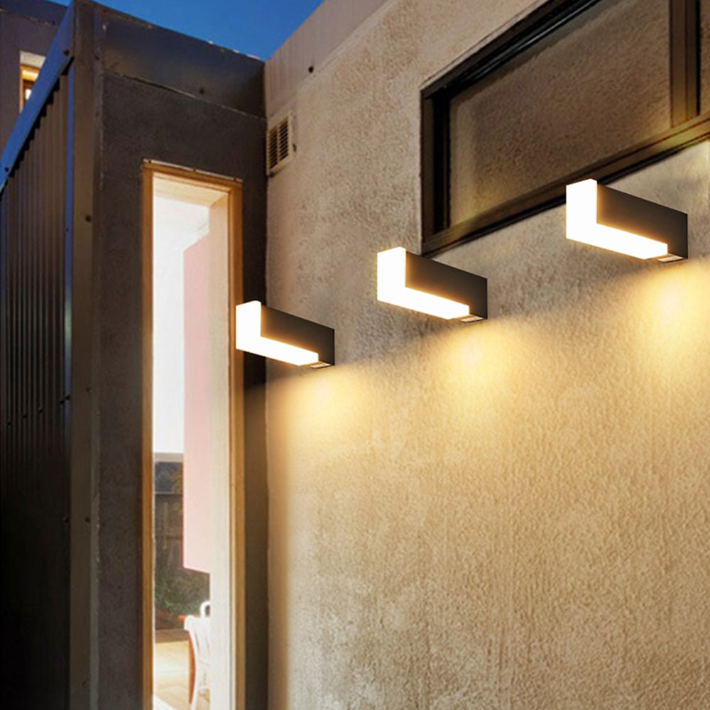 Modern Outdoor Wall Lamp | Geometric Design with Durable Metal & Acrylic | Stylish Illumination for Patios and Backyards 2