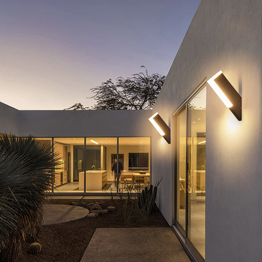Modern Outdoor Wall Lamp | Geometric Design with Durable Metal & Acrylic | Stylish Illumination for Patios and Backyards 3