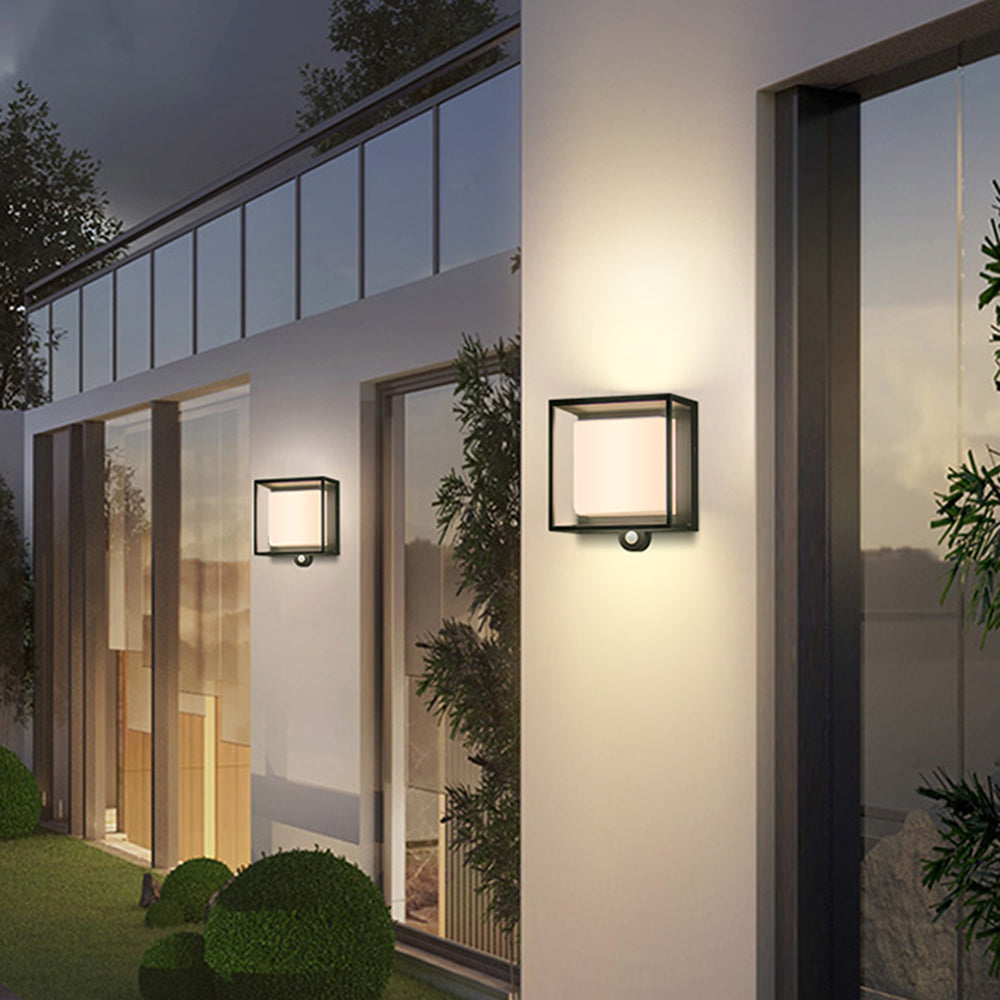 Modern Outdoor Wall Lantern | Solar-Powered Acrylic Design with Sensor | Eco-Friendly Illumination for Gardens and Patios 2