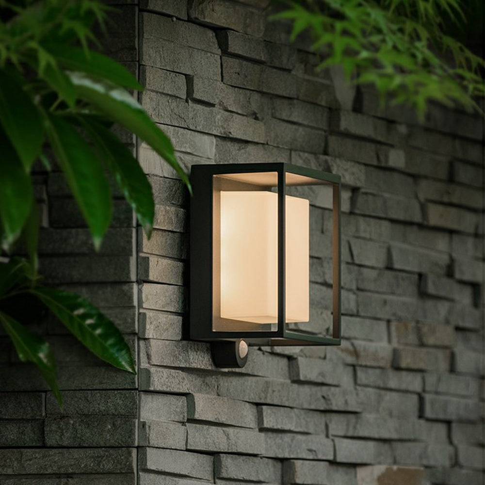 Modern Outdoor Wall Lantern | Solar-Powered Acrylic Design with Sensor | Eco-Friendly Illumination for Gardens and Patios 3