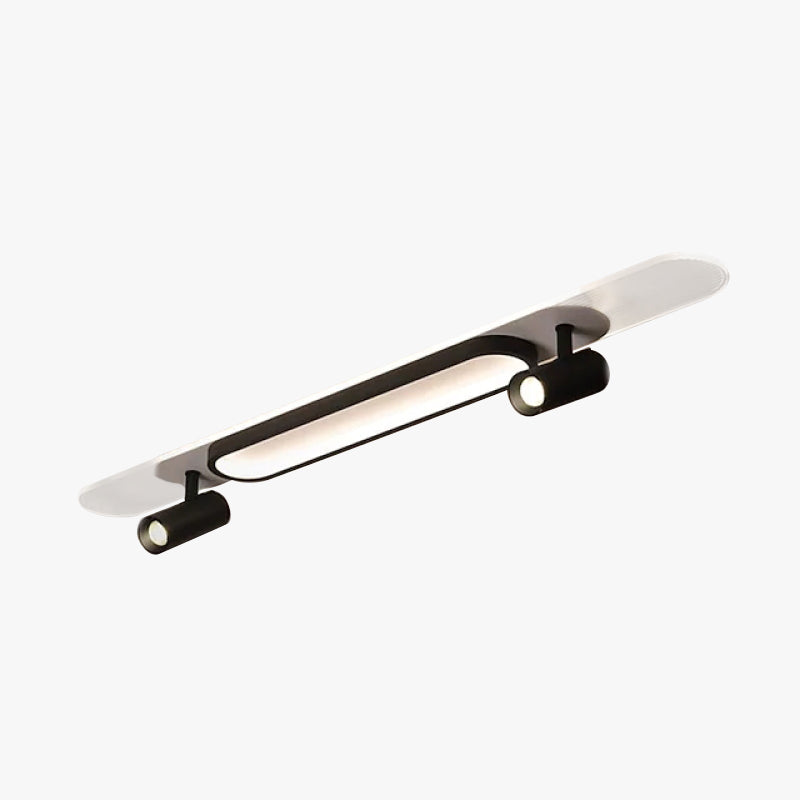 Modern Rectangular LED Ceiling Light Fixture with Adjustable Double Heads | Stylish Design for Elegant Interiors 1
