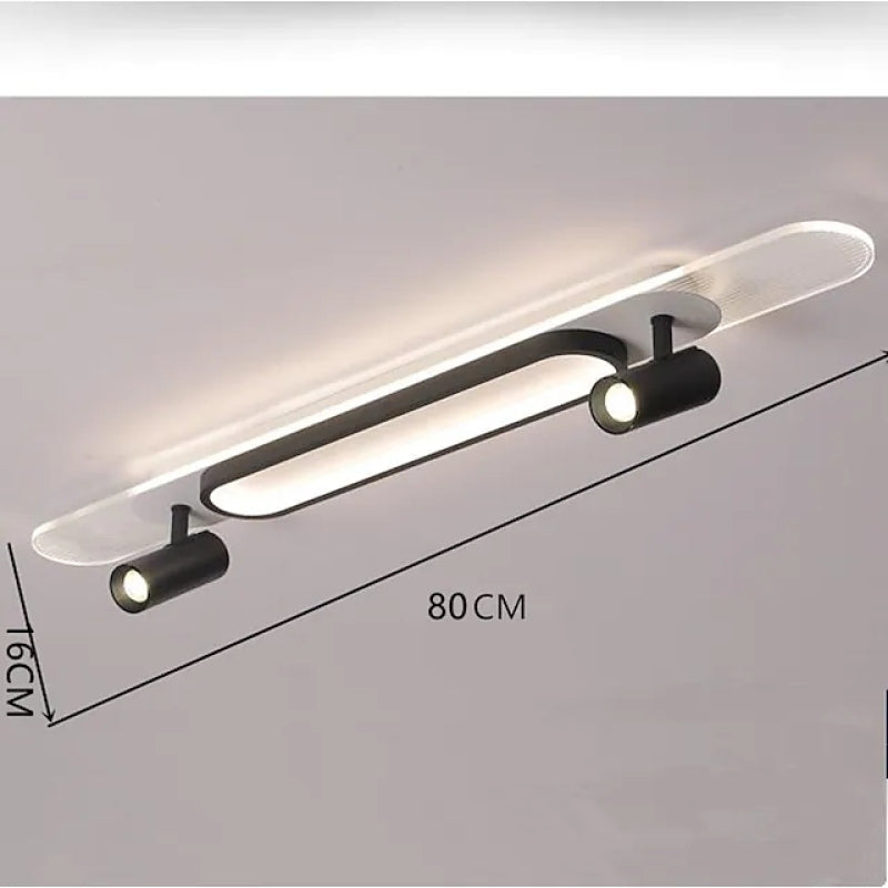 Modern Rectangular LED Ceiling Light Fixture with Adjustable Double Heads | Stylish Design for Elegant Interiors 4