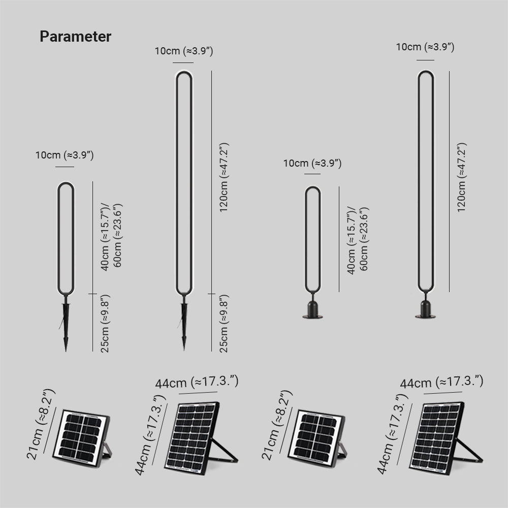 Modern Solar Pathway Lights | Unique Elliptical Design with Captivating Lighting Effects | Elegant Garden Decor for Outdoor Ambiance 3