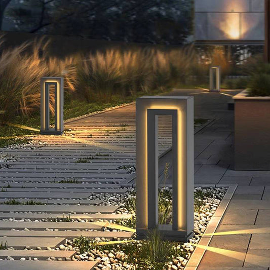 Modern Solar Pathway Lights with Elegant Black Finish | Durable Metal & Acrylic Design for Stylish Outdoor Spaces 0