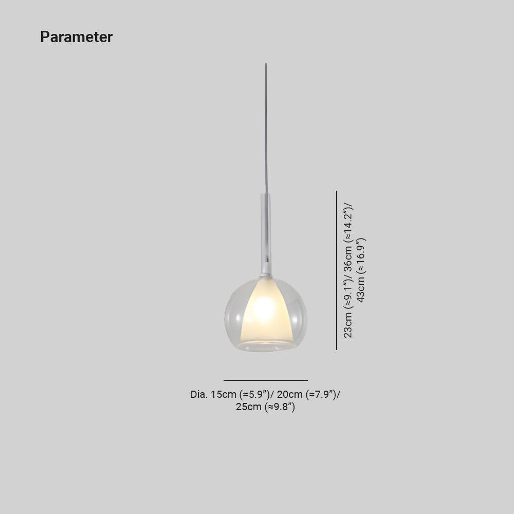 Modern Sphere | Glass Pendant Light with Adjustable Height | Stylish Lighting for Dining and Living Spaces 5