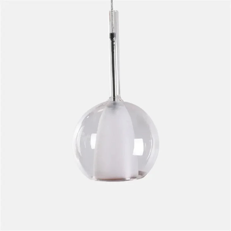 Modern Sphere | Glass Pendant Light with Adjustable Height | Stylish Lighting for Dining and Living Spaces 8