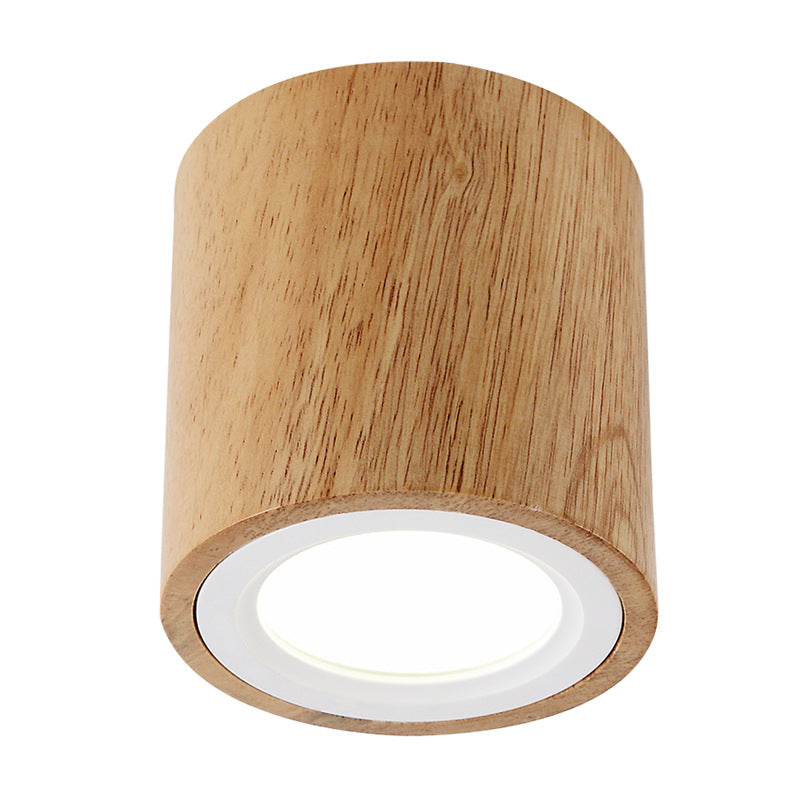 Modern Wood Flush Mount Ceiling Light Fixture with Waterproof Design | Stylish LED Illumination for Any Room 3
