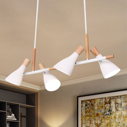Morandi Collection | Nordic Pendant Light with Multi Rope Design | Elegant Wood & Metal Fixture for Tranquil Kitchen Spaces 0