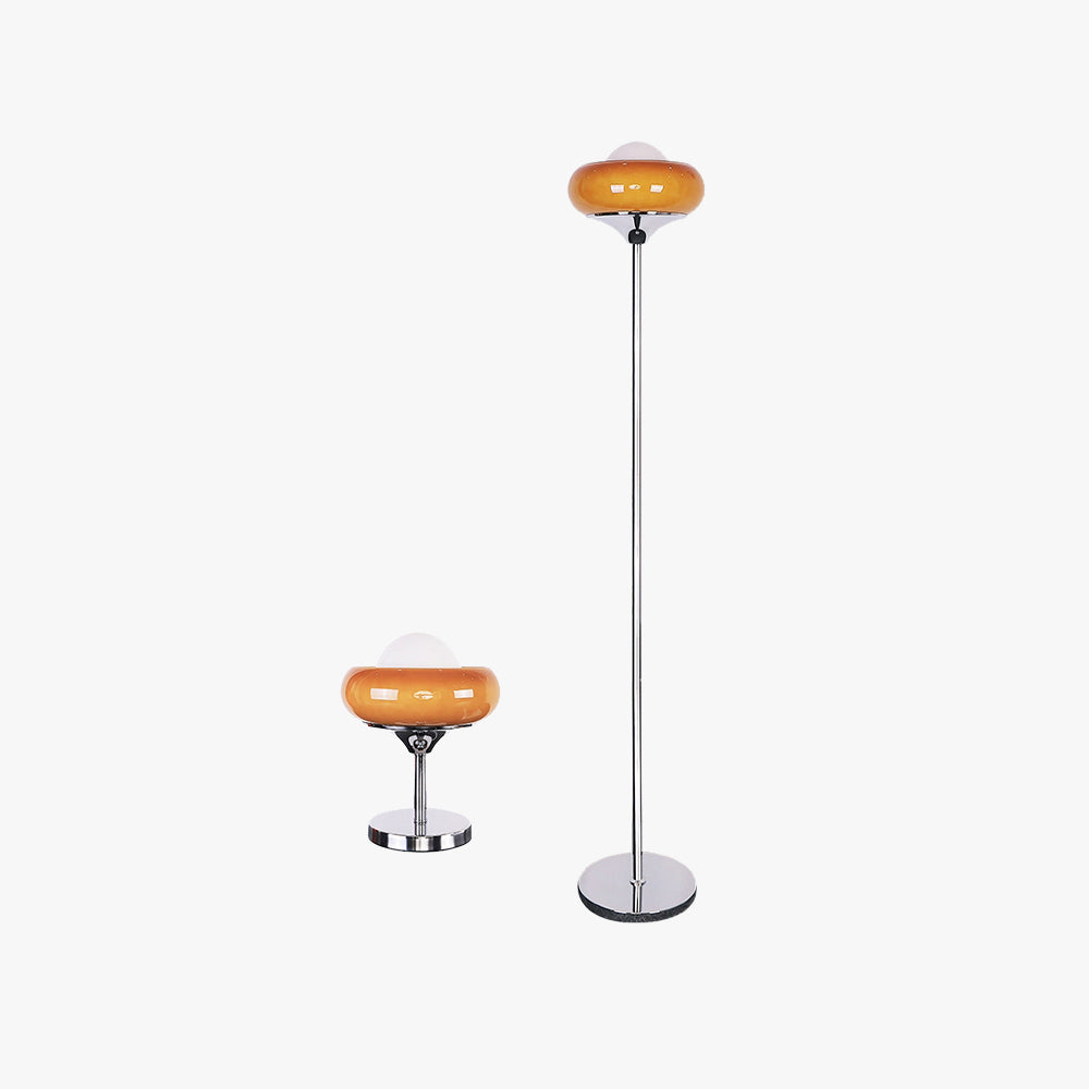 Morandi | Modern Stained Glass Floor Lamp with Gilded Design | Elegant Lighting for Living Rooms and Bedrooms 1