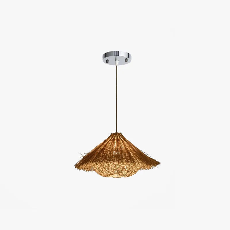 Muto | Hand-Woven Rattan Pendant Light with LED Bulb | Elegant Natural Design for Living Spaces 1