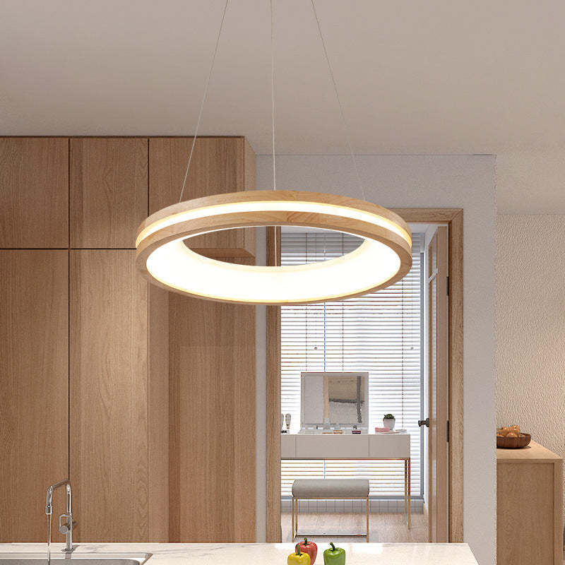 Muto | Modern Wood Pendant Light with LED for Elegant Illumination 3