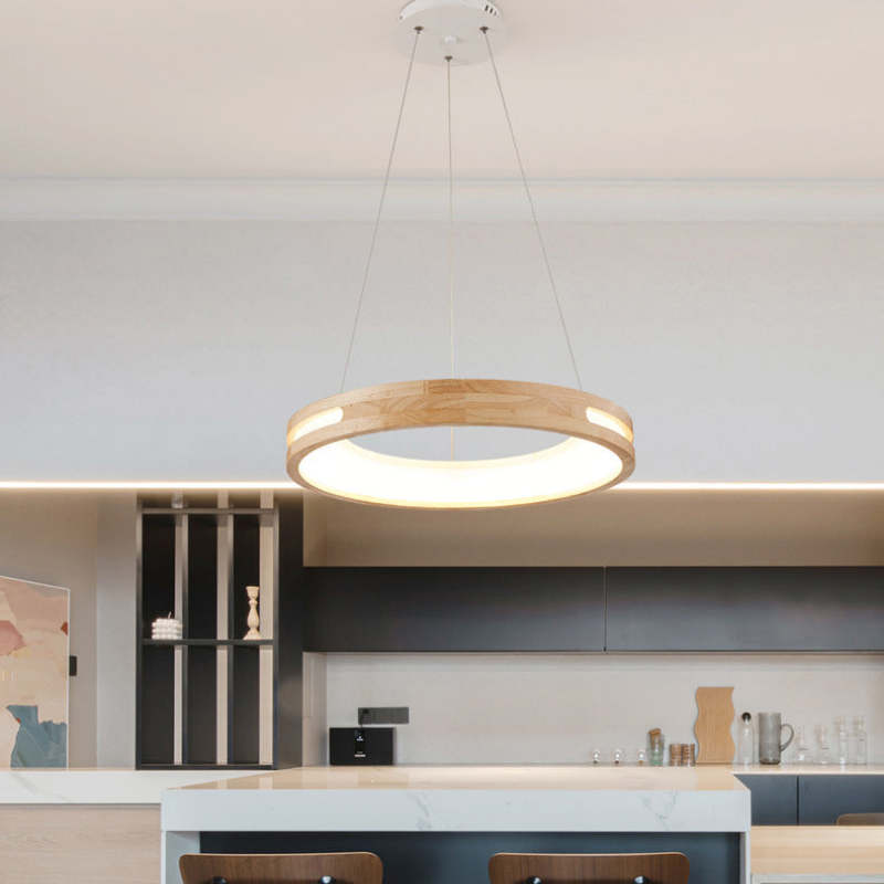 Muto | Modern Wood Pendant Light with LED for Elegant Illumination 7