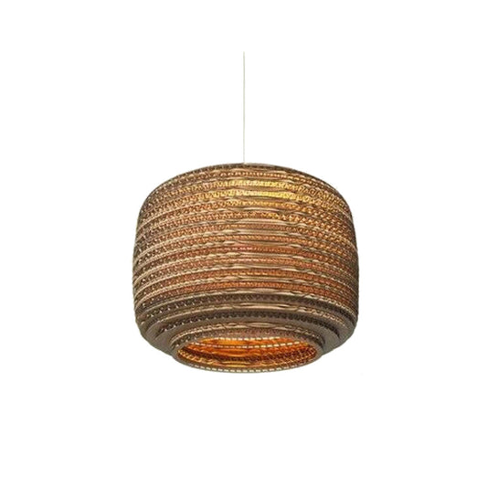 Muto | Rustic Paper Pendant Light with Unique Silkworm Design | Perfect for Farmhouse Decor 0