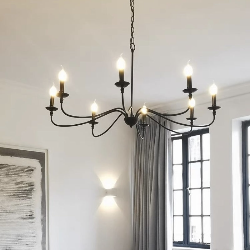 Orix Collection | Retro Vintage Metal Chandelier with Adjustable Chain | Elegant Lighting for Living Room and Bedroom 2