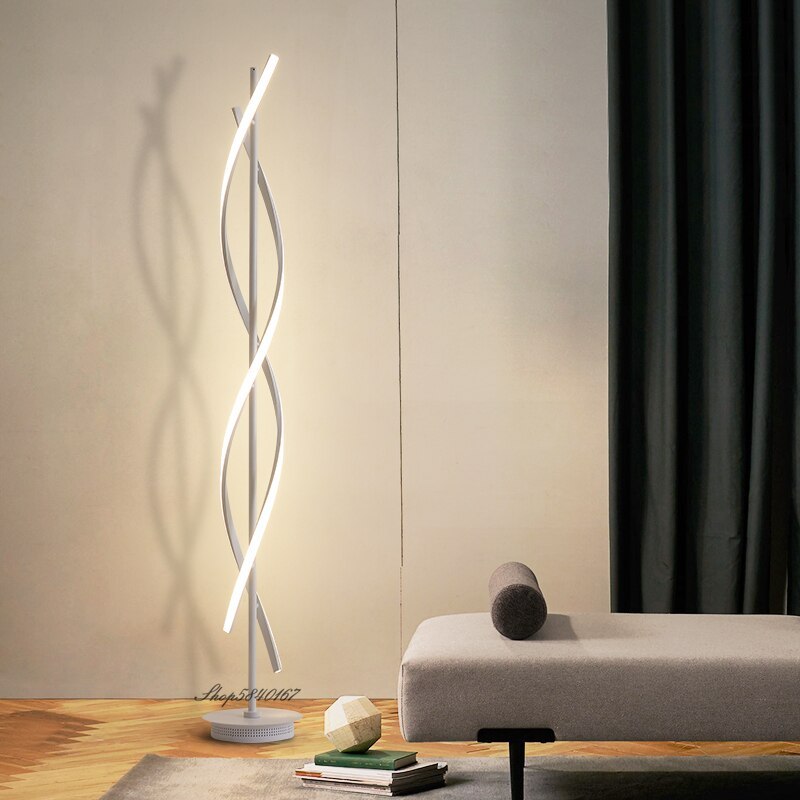 Postmodern | Black Floor Lamp with Acrylic Shade & Dimmable Feature | Stylish Lighting for Living Room 3