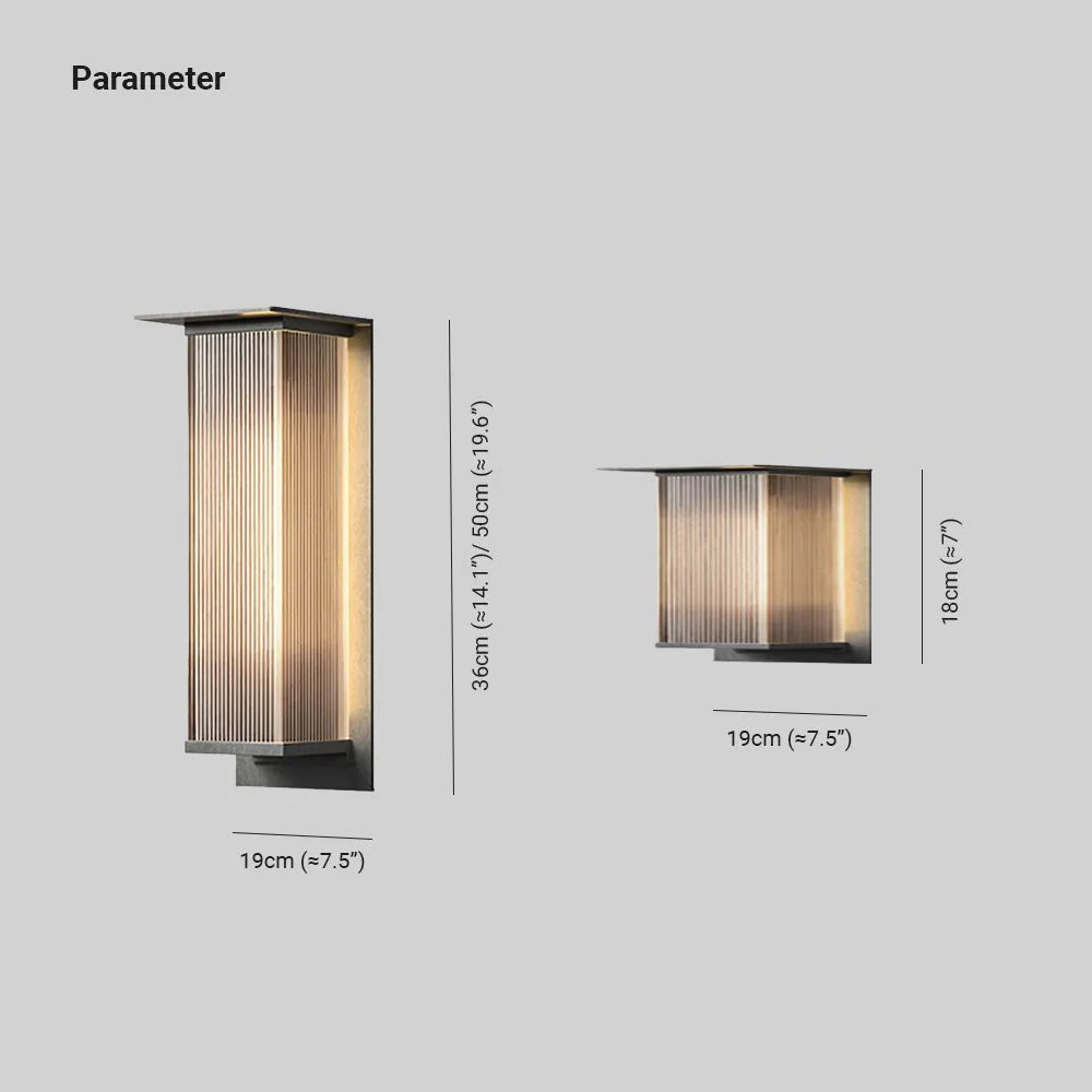 Ray Collection | Modern Outdoor Wall Lamp with Bright Illumination | Elegant Design for Courtyards and Terraces 5