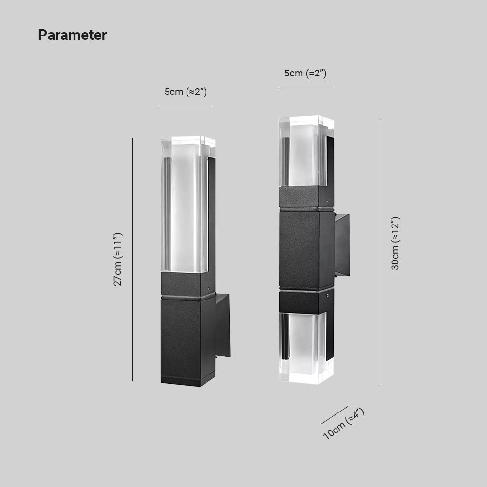 Ray Collection | Modern Outdoor Wall Lamp with IP65 Rating | Durable Metal & Acrylic Design for Garden Illumination 5