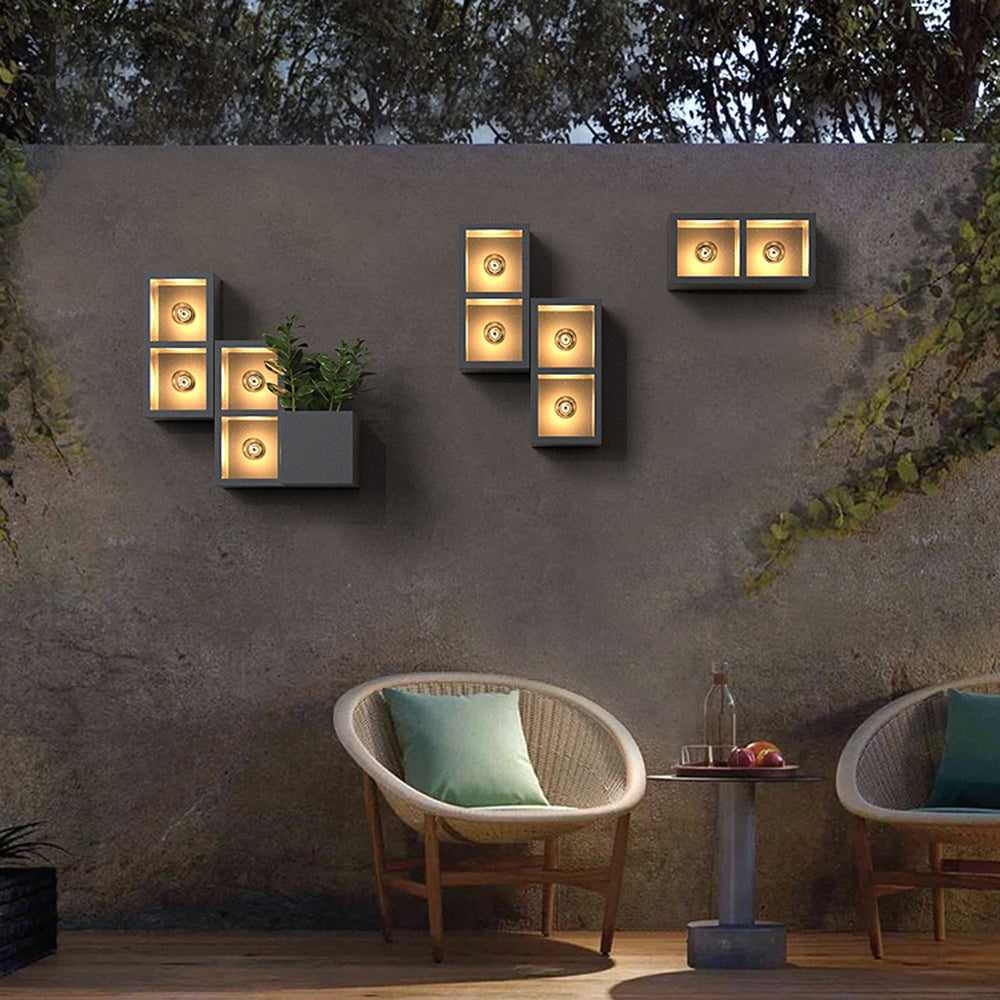 Ray Collection | Modern Outdoor Wall Lamp with Warm Light | Durable Metal & Glass Design for Elegant Outdoor Spaces 0