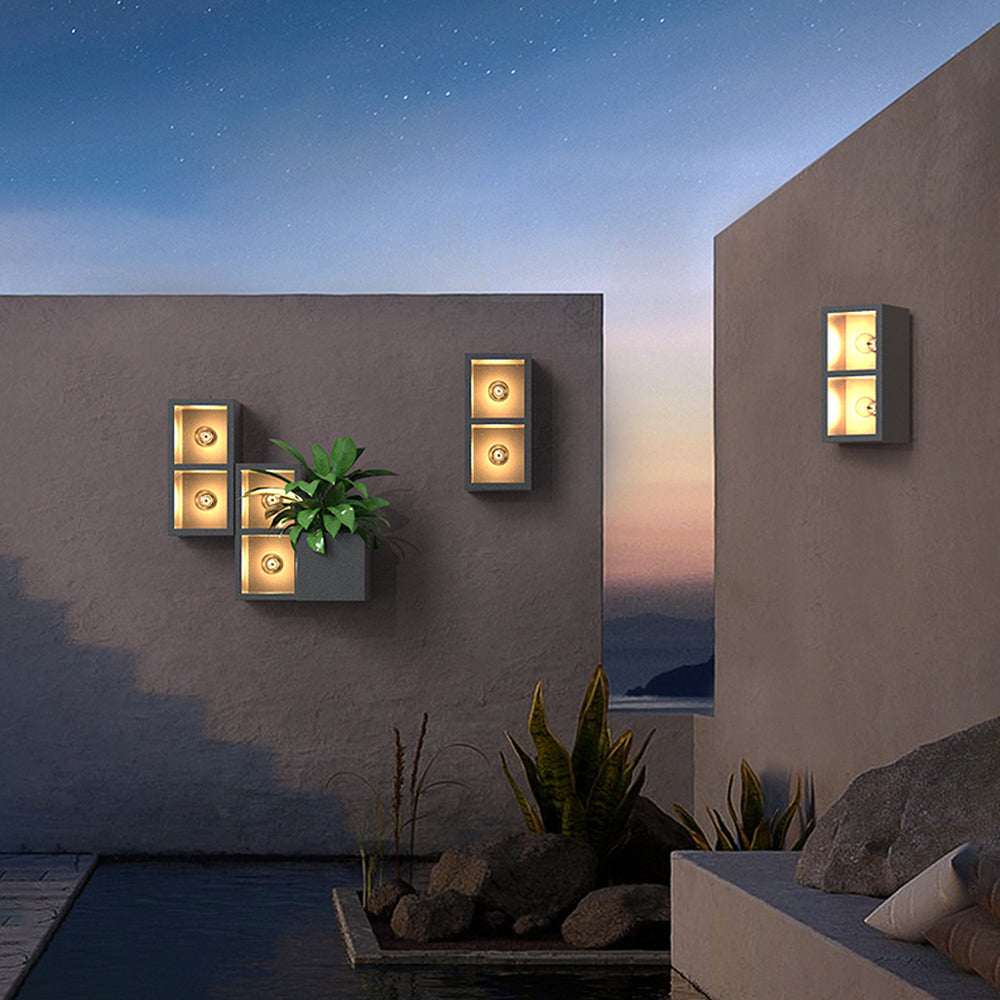 Ray Collection | Modern Outdoor Wall Lamp with Warm Light | Durable Metal & Glass Design for Elegant Outdoor Spaces 4