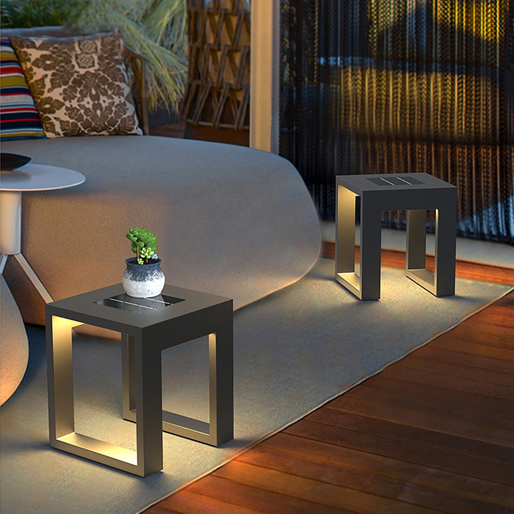 Ray Collection | Outdoor Floor Lamp with Hollow Cube Design | Durable Lighting for Patios and Balconies 5