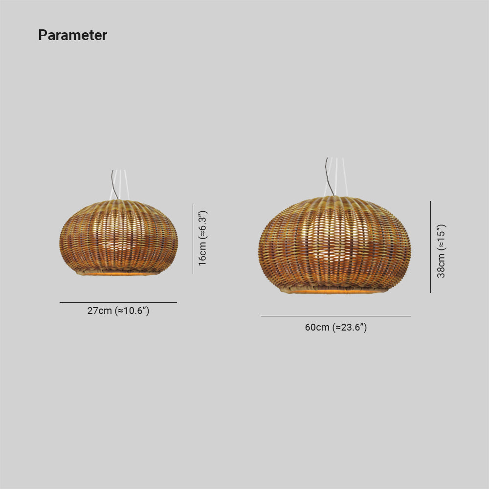 Ray Collection | Outdoor Hanging Pendant Light with Adjustable Height | Elegant Bamboo Design for Tranquil Ambiance 4