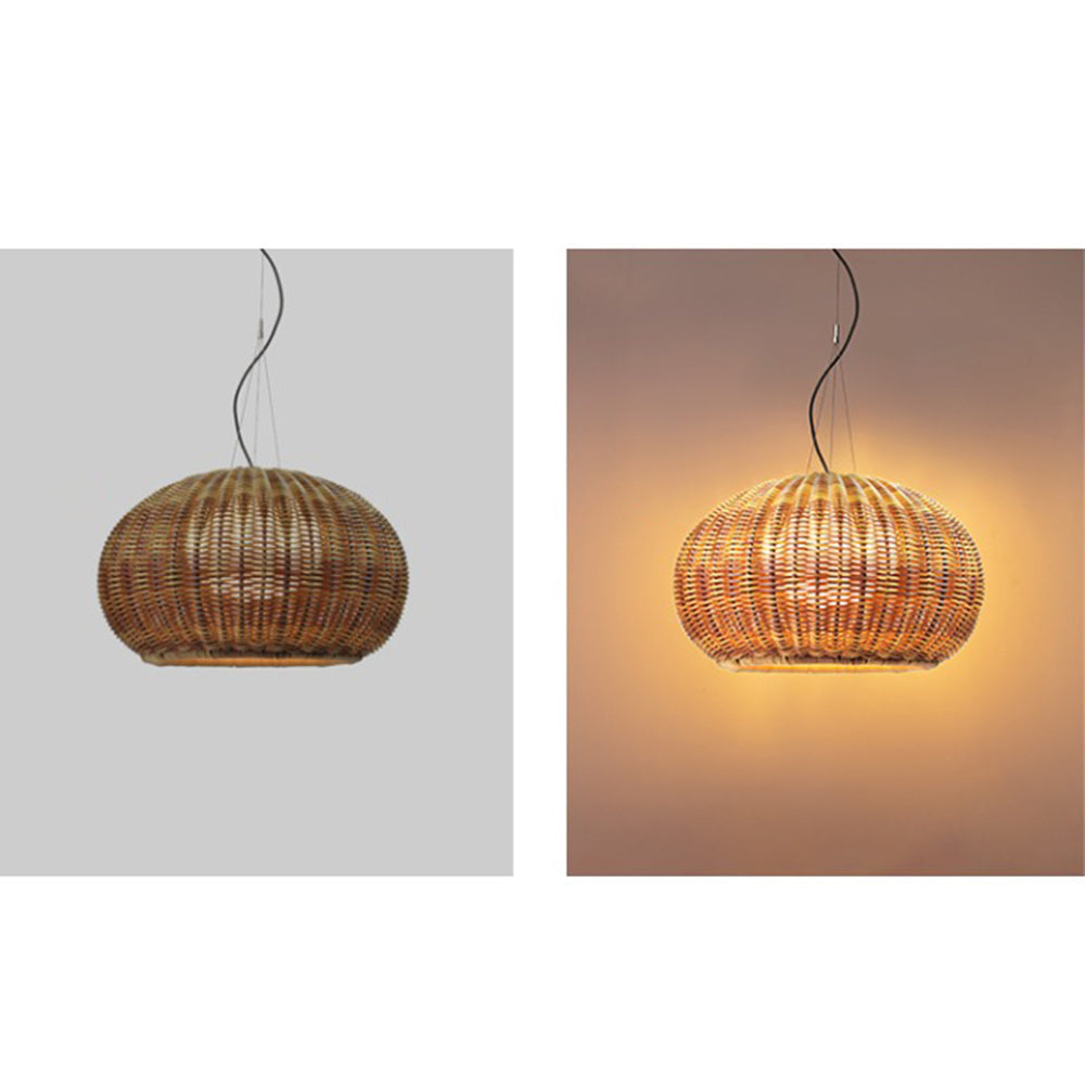 Ray Collection | Outdoor Hanging Pendant Light with Adjustable Height | Elegant Bamboo Design for Tranquil Ambiance 7