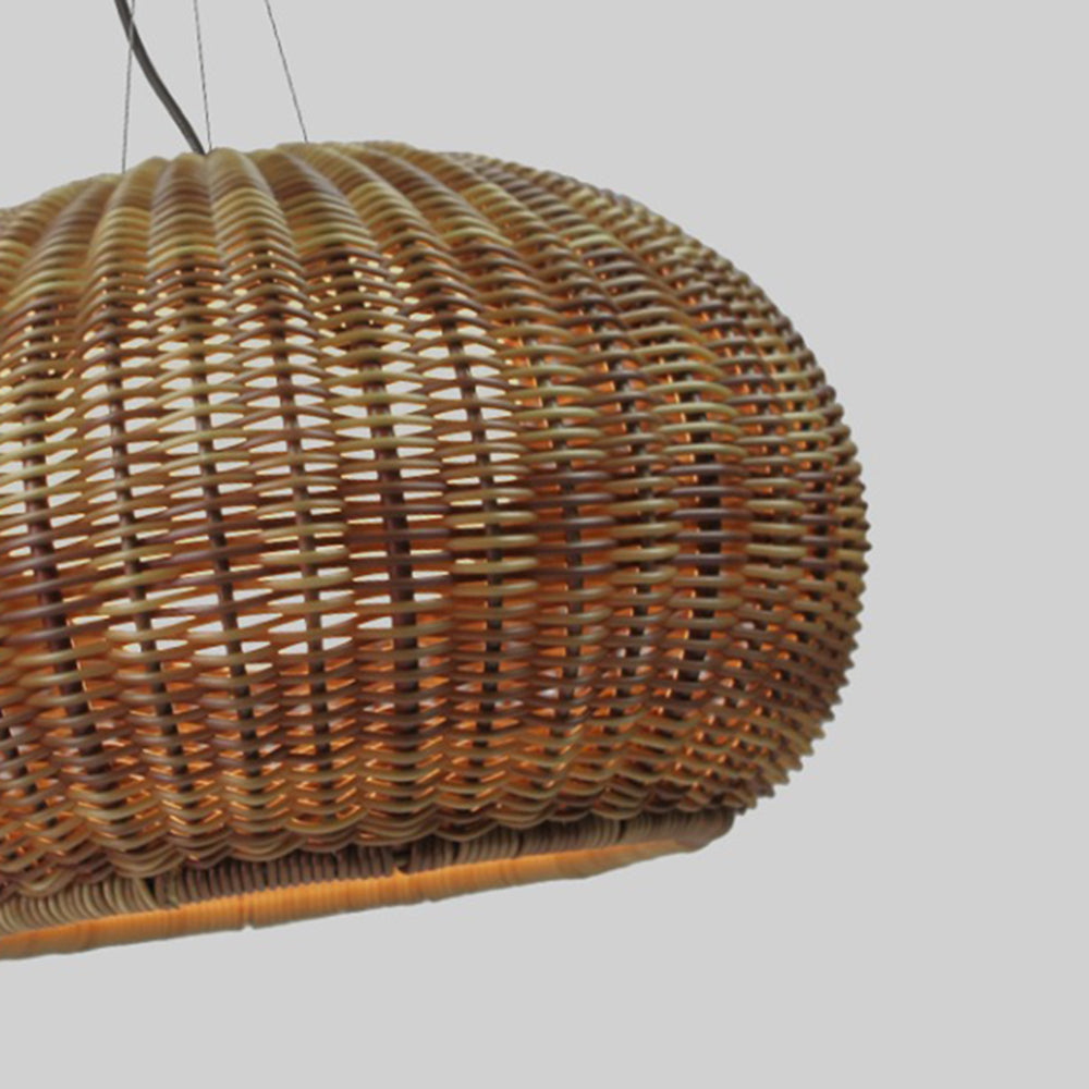Ray Collection | Outdoor Hanging Pendant Light with Adjustable Height | Elegant Bamboo Design for Tranquil Ambiance 8