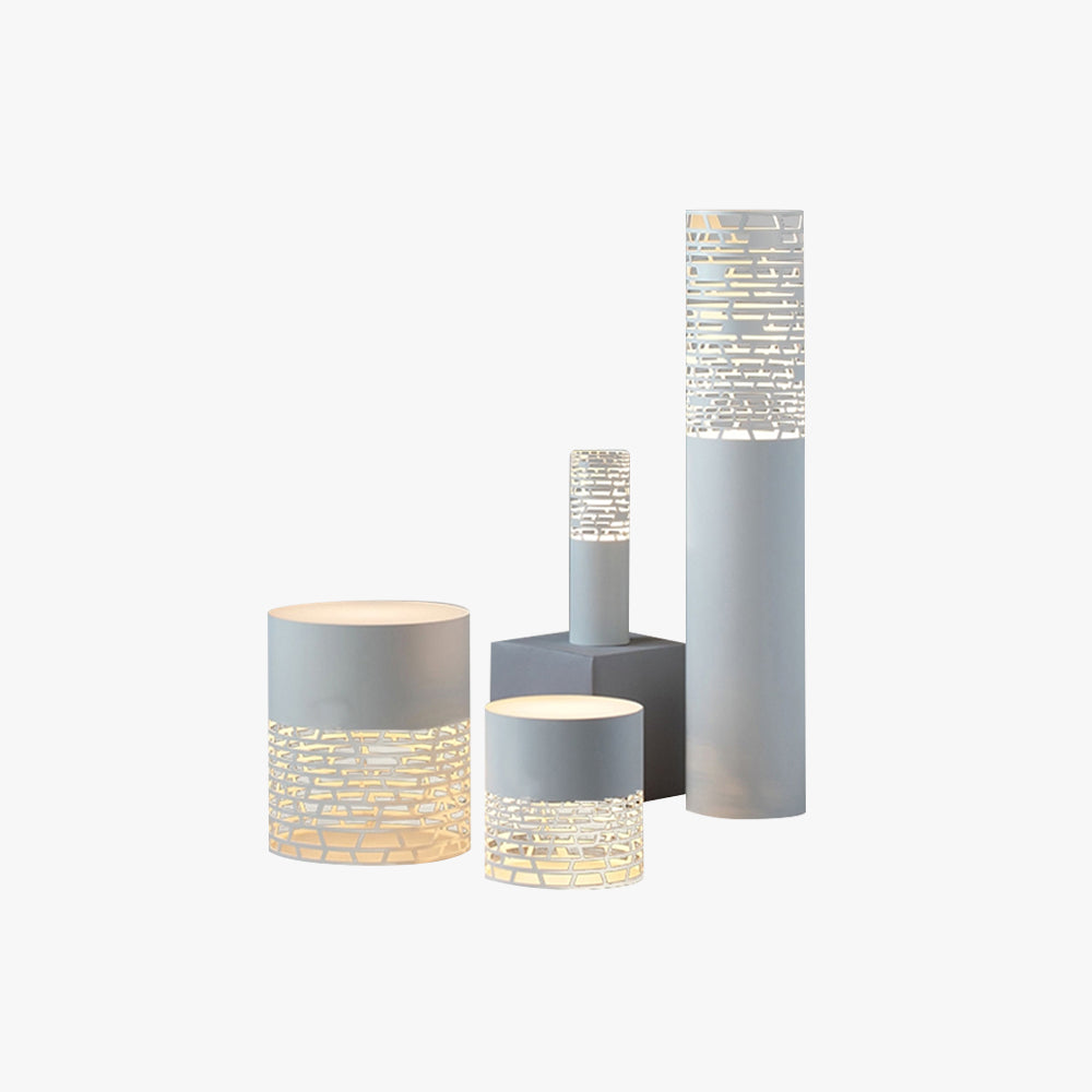 Ray Collection | Outdoor Path Light with Cylindrical Design | Durable Metal & Acrylic for Elegant Illumination 1