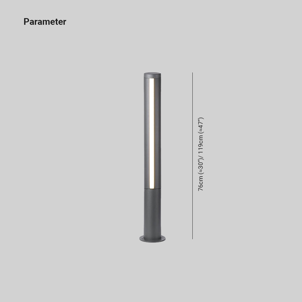 Ray Collection | Outdoor Path Light with Dual Light Strips | Elegant Black Design for Courtyards and Residences 4