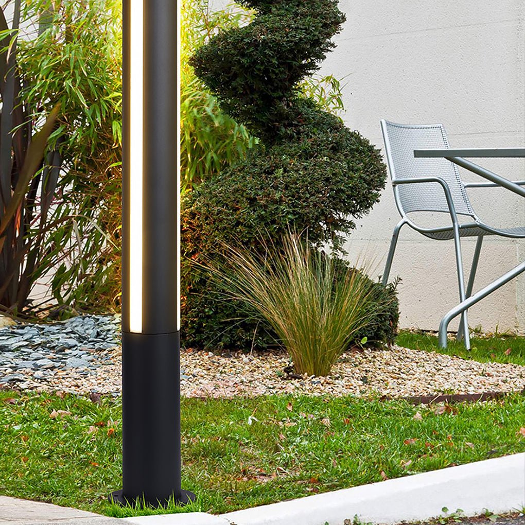 Ray Collection | Outdoor Path Light with Dual Light Strips | Elegant Black Design for Courtyards and Residences 6