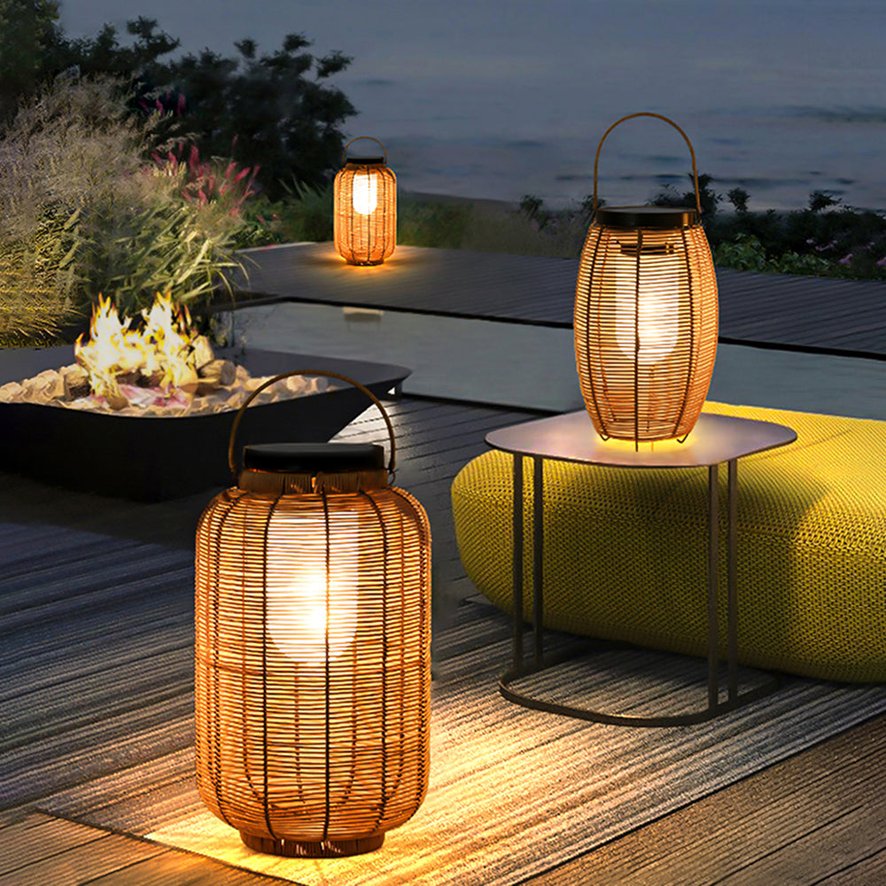 Ray Collection | Rattan Floor Lamp with Durable Metal Base | Stylish Lighting for Home Decor 3
