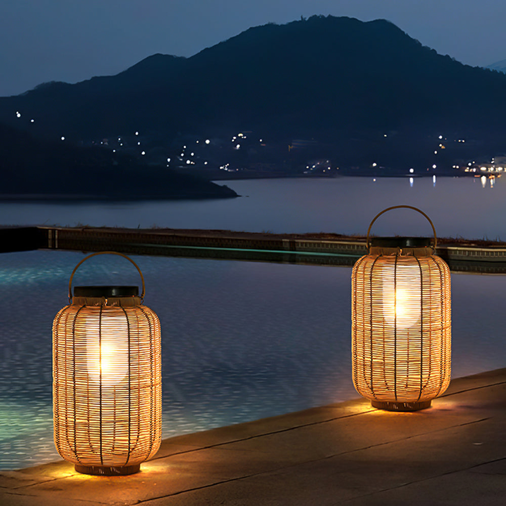 Ray Collection | Rattan Floor Lamp with Durable Metal Base | Stylish Lighting for Home Decor 6