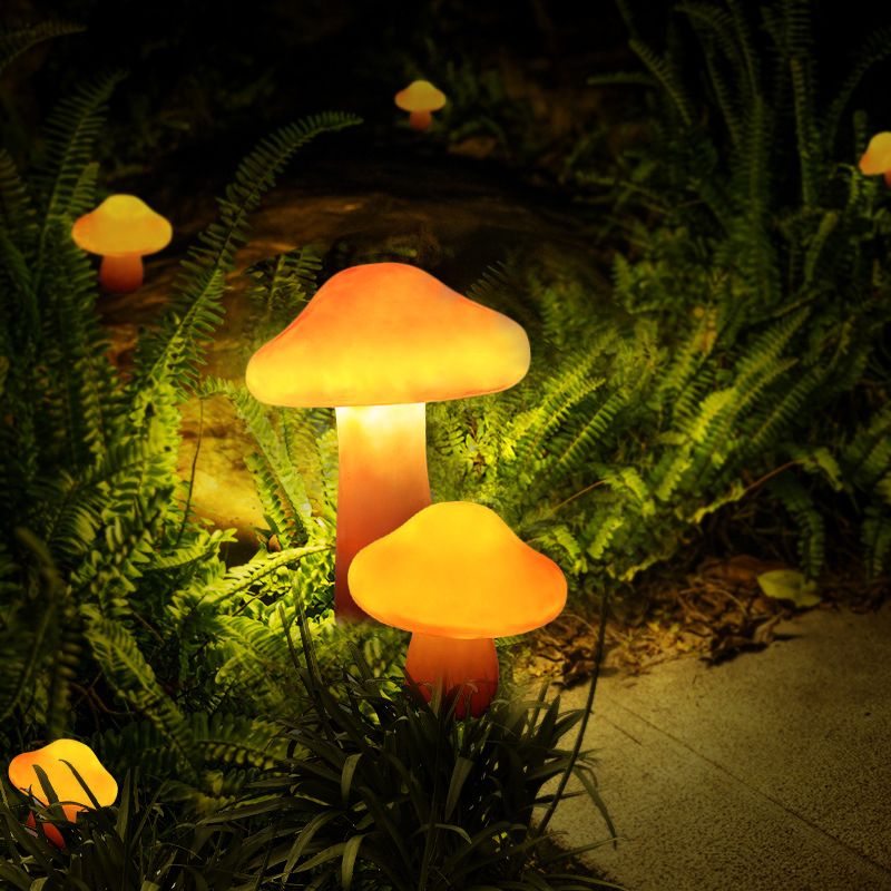 Ray Collection | Solar Garden Lights with Warm Orange Glow | Durable Resin Design for Enchanting Outdoor Ambiance 2
