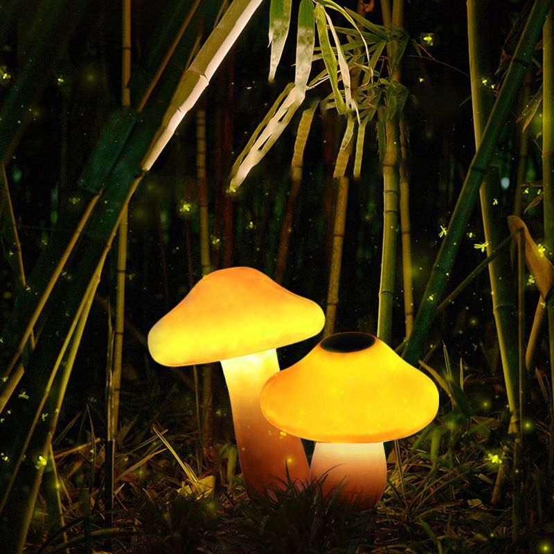 Ray Collection | Solar Garden Lights with Warm Orange Glow | Durable Resin Design for Enchanting Outdoor Ambiance 6