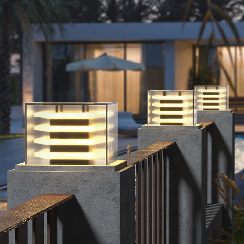 Ray Collection | Solar Outdoor Light Fixture with Durable Metal Frame | Elegant Black Design for Cozy Ambiance 3