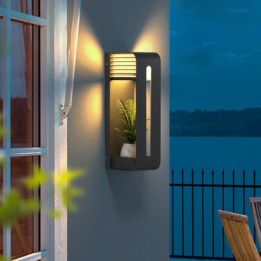 Ray Collection | Solar Outdoor Wall Lamp with Warm Light | Modern Design for Gardens and Yards 0