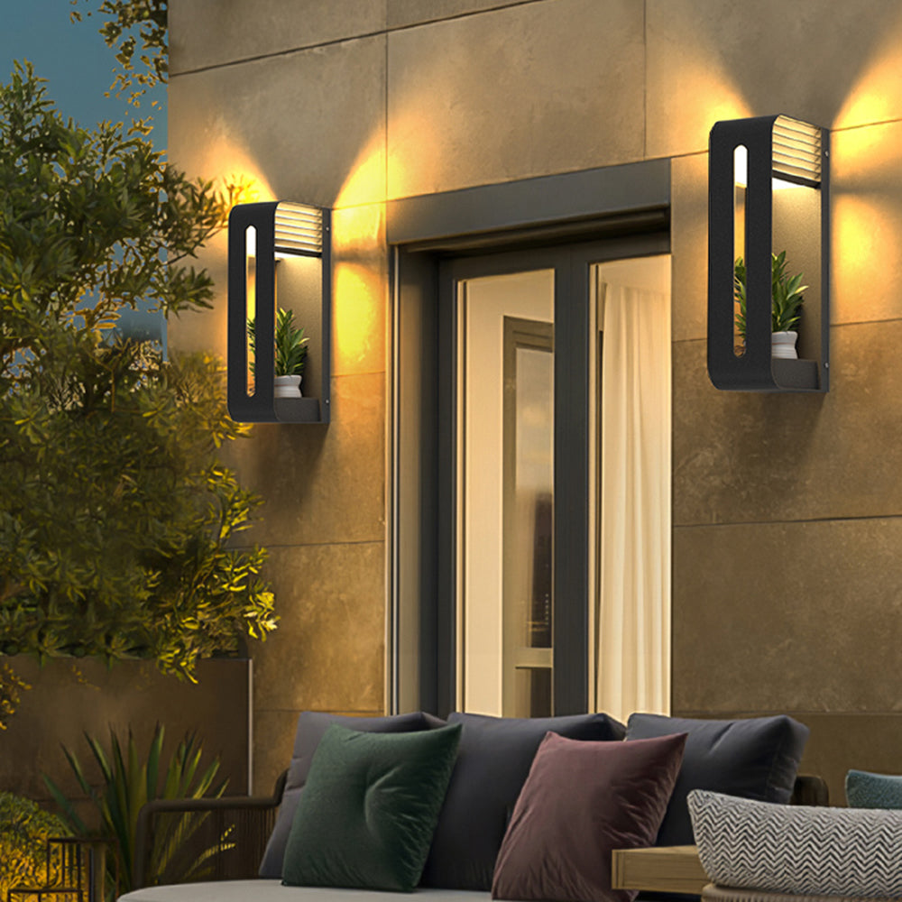 Ray Collection | Solar Outdoor Wall Lamp with Warm Light | Modern Design for Gardens and Yards 2