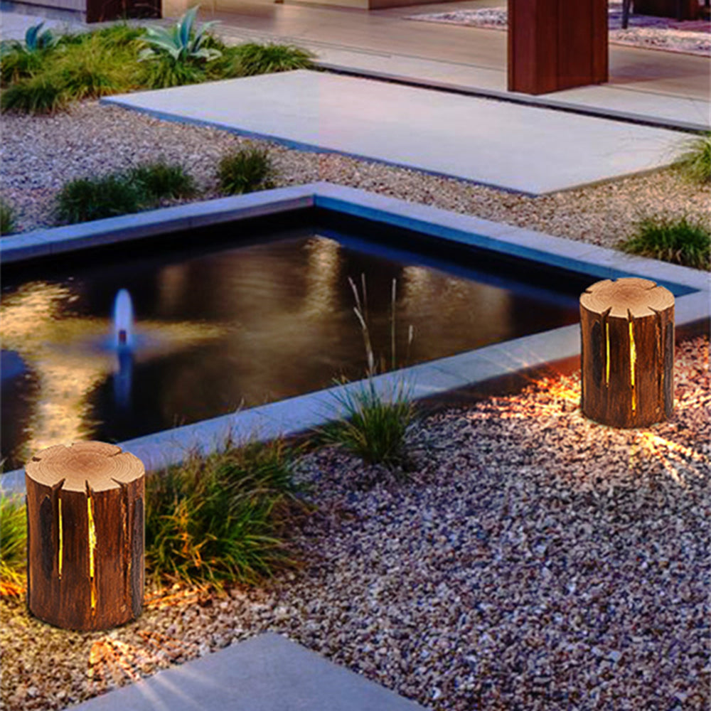 Ray | Outdoor Lamp with Rustic Wood Design & Soft Glow Illumination | Elegant Lighting for Serene Outdoor Spaces 0