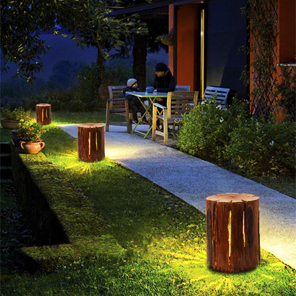 Ray | Outdoor Lamp with Rustic Wood Design & Soft Glow Illumination | Elegant Lighting for Serene Outdoor Spaces 7