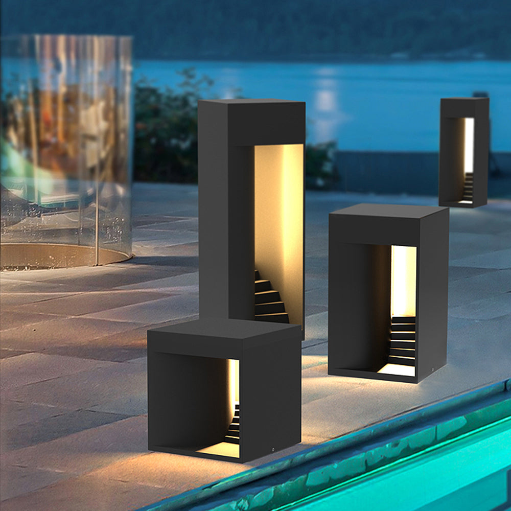 Ray | Waterproof Cuboid Outdoor Lamp with Rechargeable Solar Power | Elegant Design for Outdoor Spaces 6