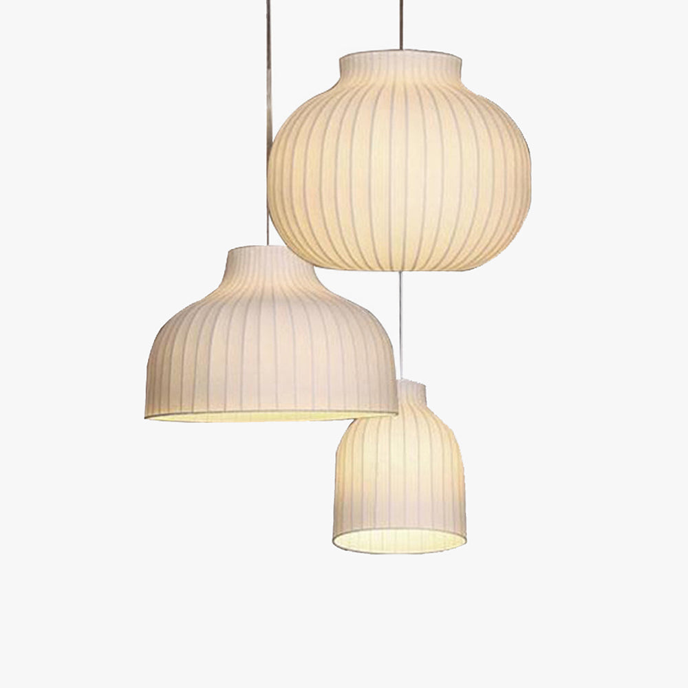 Ritta Collection | Vintage White Pendant Light with Soft Tyvek Diffuser | Elegant Illumination for Dining and Living Rooms 1