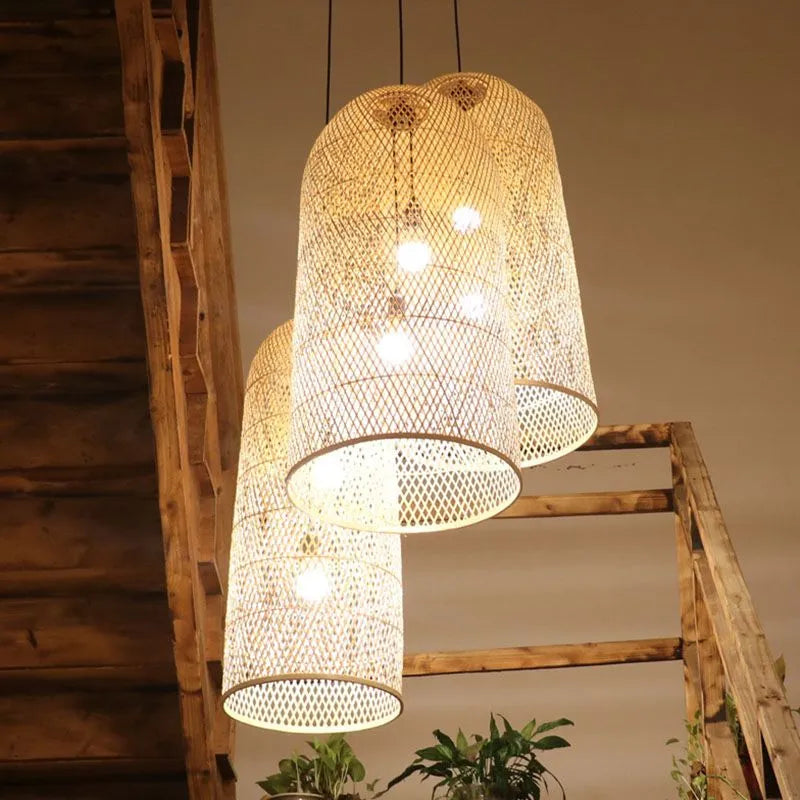 Ritta | Bamboo Pendant Light with Rustic Design | Eco-Friendly Lighting for Cozy Ambiance 4