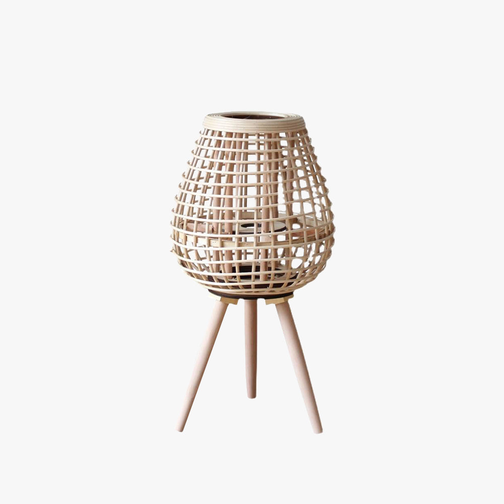 Ritta | Floor Lamp with Wood & Rattan Design | Stylish Lighting for Bedroom and Living Room 1
